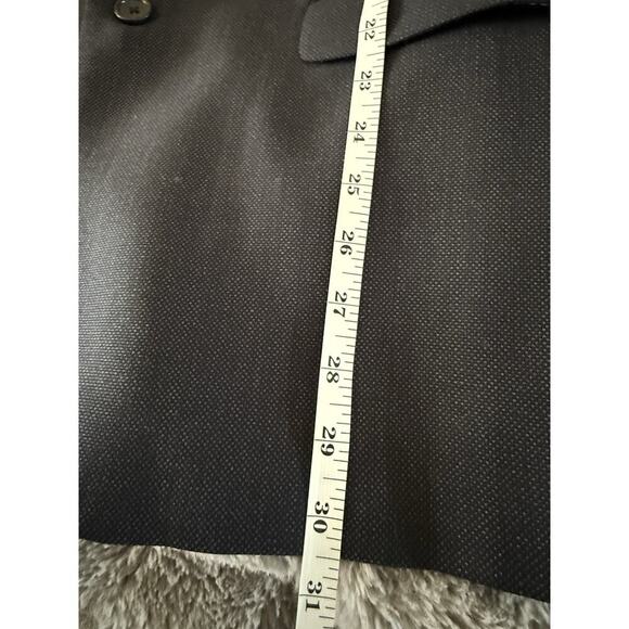 Banana Republic Navy Slim Fit 2 Button Birdseye Marzotto Italian Fabric 42 R/S - Picture 13 of 15